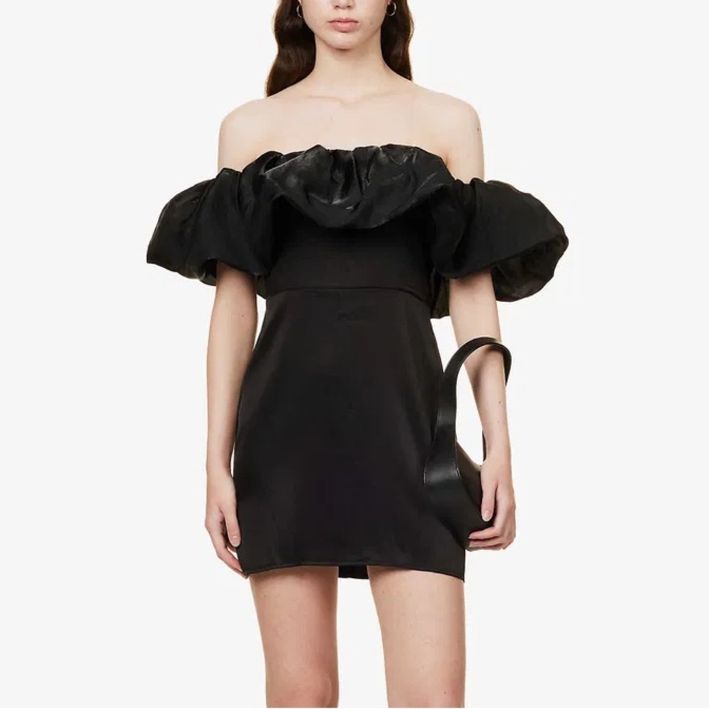 Reformation Elegant Black Off-Shoulder Dress BRAND NEW!